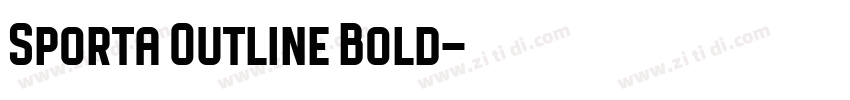 Sporta Outline Bold字体转换